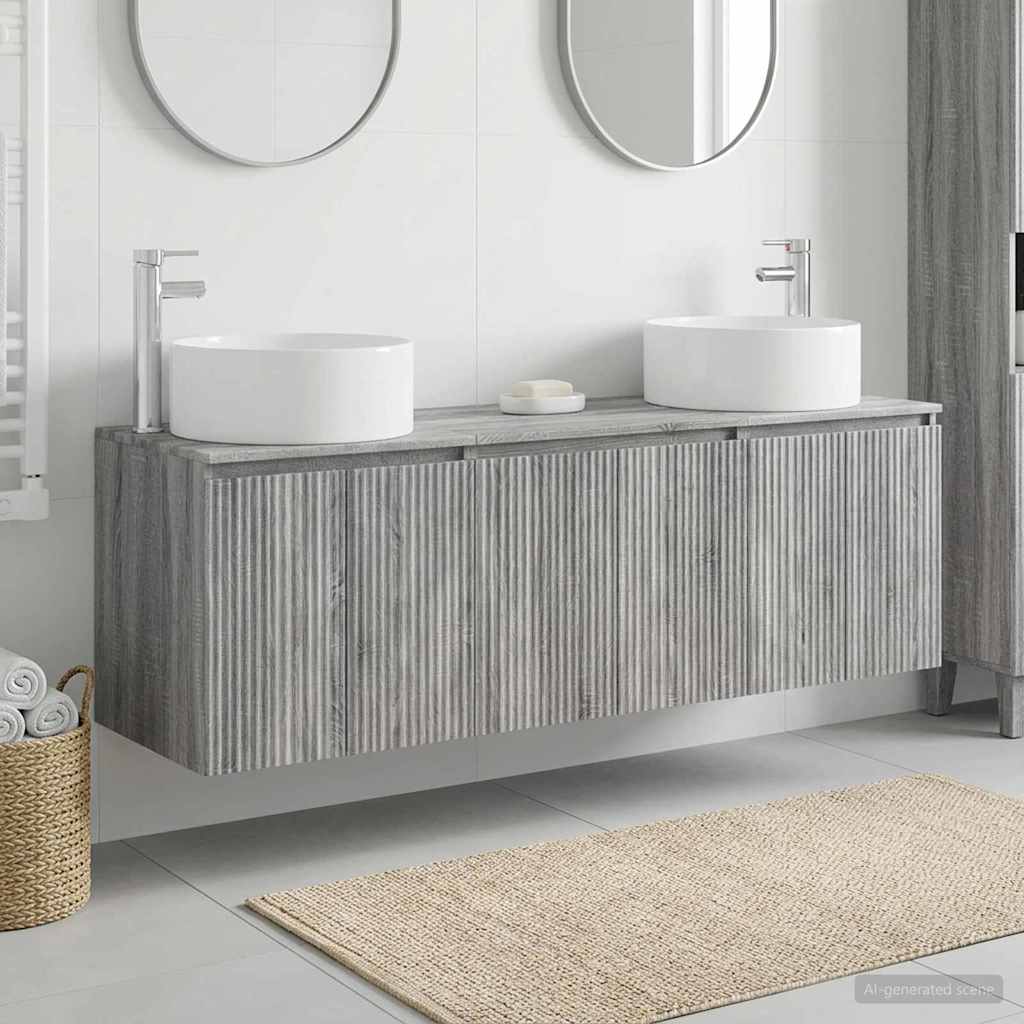 vidaXL Bathroom Cabinet Set 3 pcs 161.5 x 44.5 x 80 cm