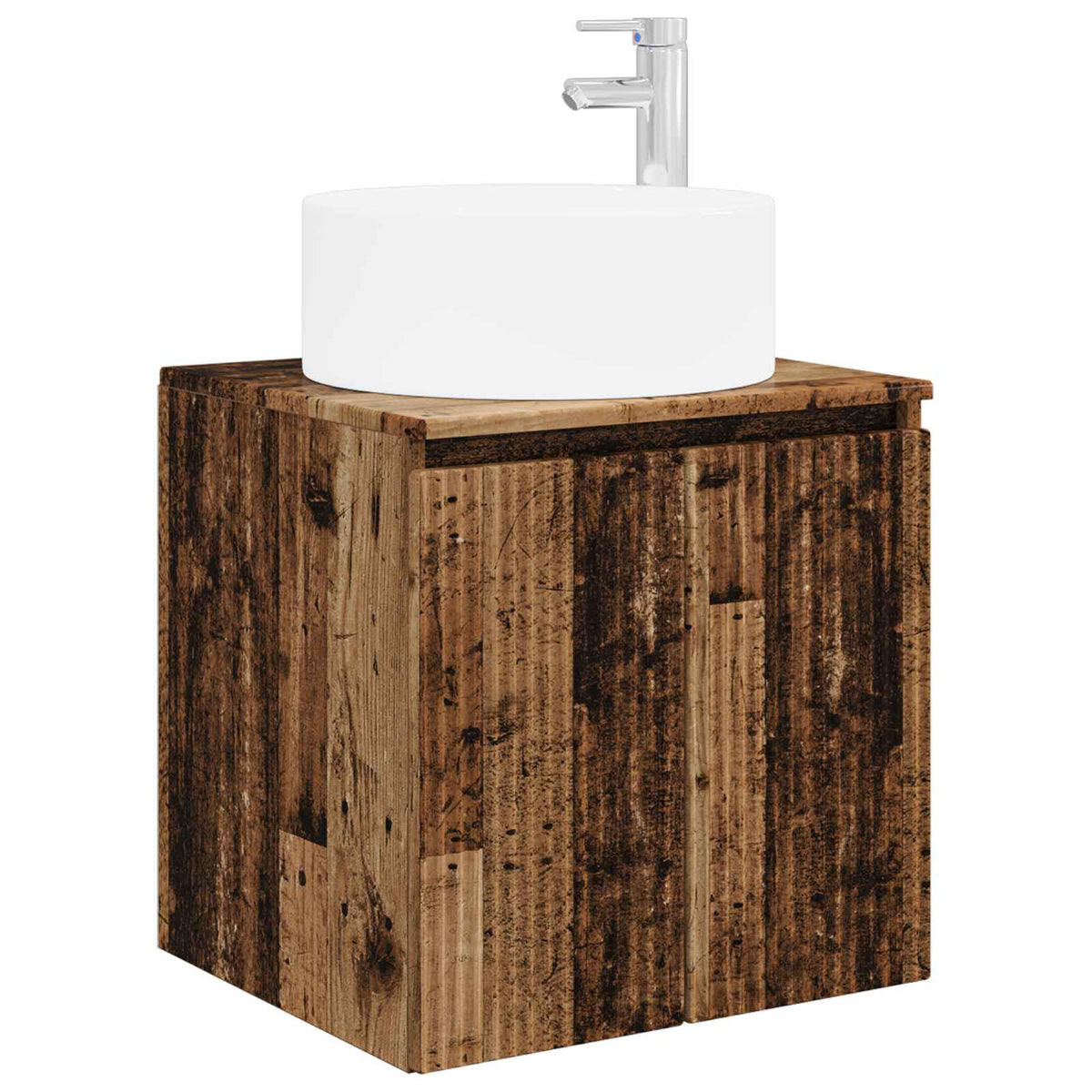 vidaXL Bathroom Cabinet Set 3 pcs Old Wood 161.5 x 44.5 x 80 cm 4