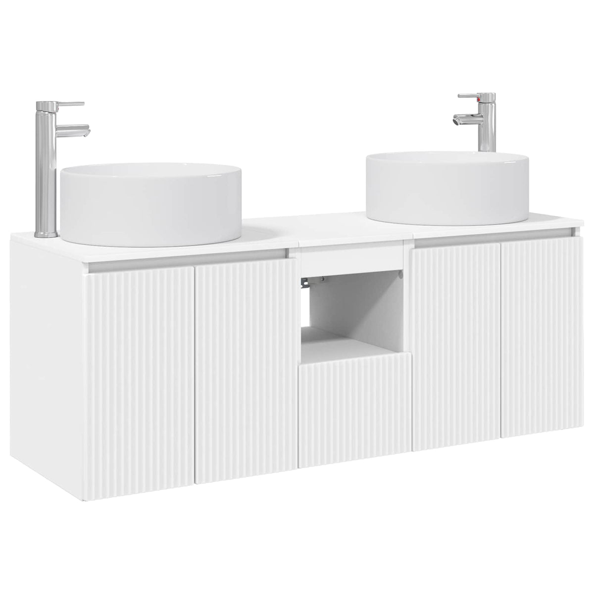 vidaXL Bathroom Cabinet Set 3 pcs White 49.5 x 44.5 x 65.5 cm 2