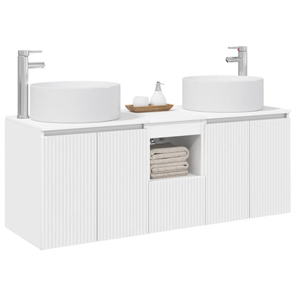 Bathroom Cabinet Set 3 pcs 129 x 44.5 x 80 cm White