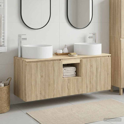vidaXL Bathroom Cabinet Set 3 pcs Sonoma Oak 49.5 x 44.5 x 65.5 cm 1