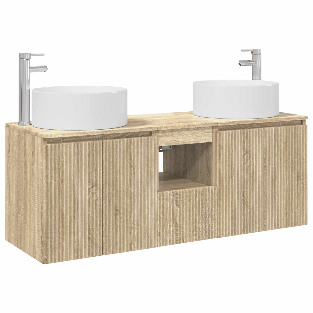Bathroom Cabinet Set 3 pcs 129 x 44.5 x 80 cm Sonoma oak