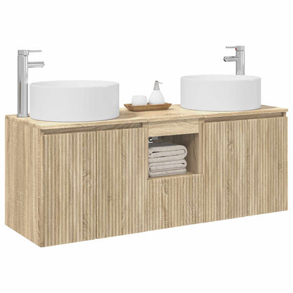 vidaXL Bathroom Cabinet Set 3 pcs Sonoma Oak 49.5 x 44.5 x 65.5 cm 3