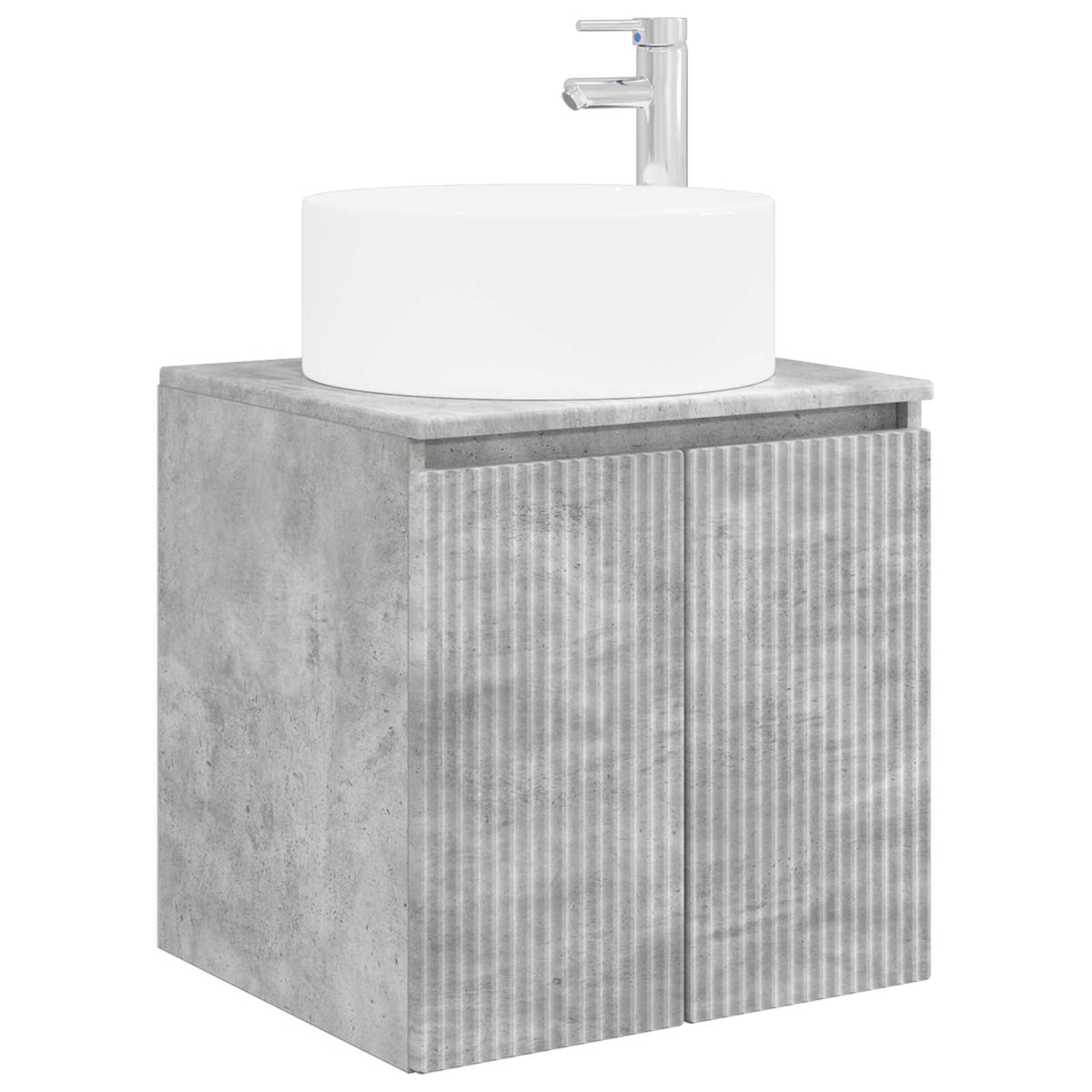 vidaXL Bathroom Cabinet Set 3 pcs Concrete Grey 49.5 x 44.5 x 65.5 cm 5