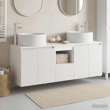 vidaXL Bathroom Cabinet Set 3 pcs 129 x 44.5 x 80 cm