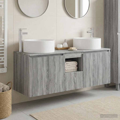 vidaXL Bathroom Cabinet Set 3 pcs Grey Sonoma 49.5 x 44.5 x 65.5 cm 1