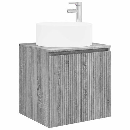 vidaXL Bathroom Cabinet Set 3 pcs Grey Sonoma 49.5 x 44.5 x 65.5 cm 5
