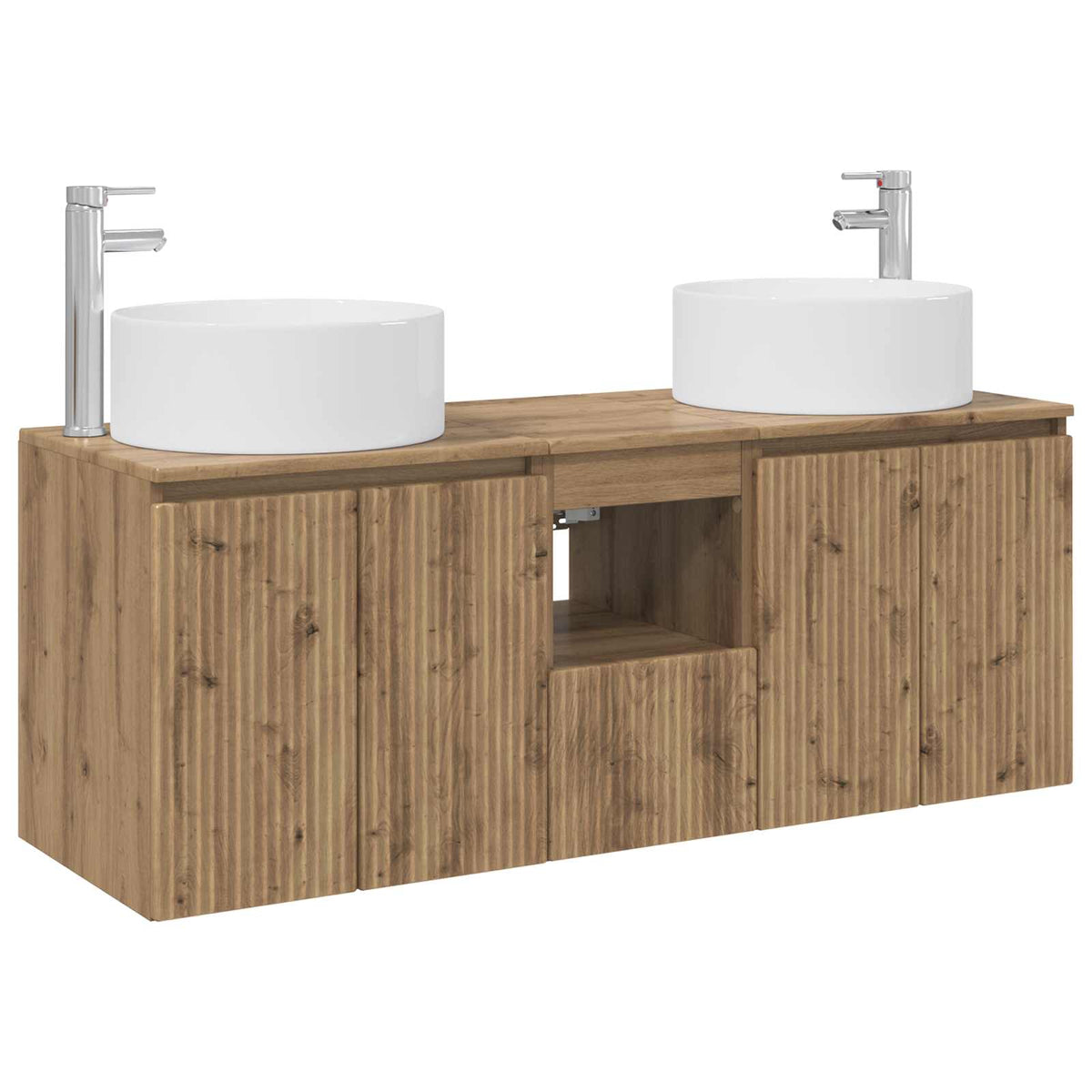 vidaXL Bathroom Cabinet Set 3 pcs Artisan Oak 49.5 x 44.5 x 65.5 cm 2