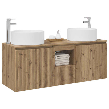 vidaXL Bathroom Cabinet Set 3 pcs Artisan Oak 49.5 x 44.5 x 65.5 cm 3