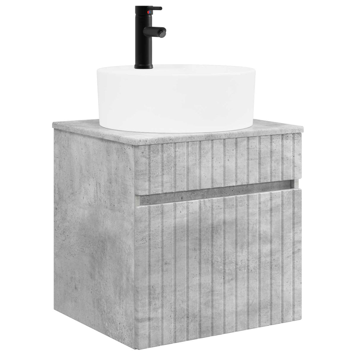 vidaXL Bathroom Cabinet Set 3 pcs Concrete Grey 49 x 44.5 x 65 cm 4