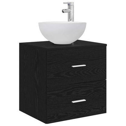vidaXL Bathroom Cabinet Set 3 pcs Black Oak 129 x 35 x 80 cm 5
