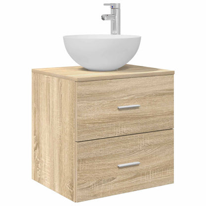 vidaXL Bathroom Cabinet Set 3 pcs Sonoma Oak 129 x 35 x 80 cm 5