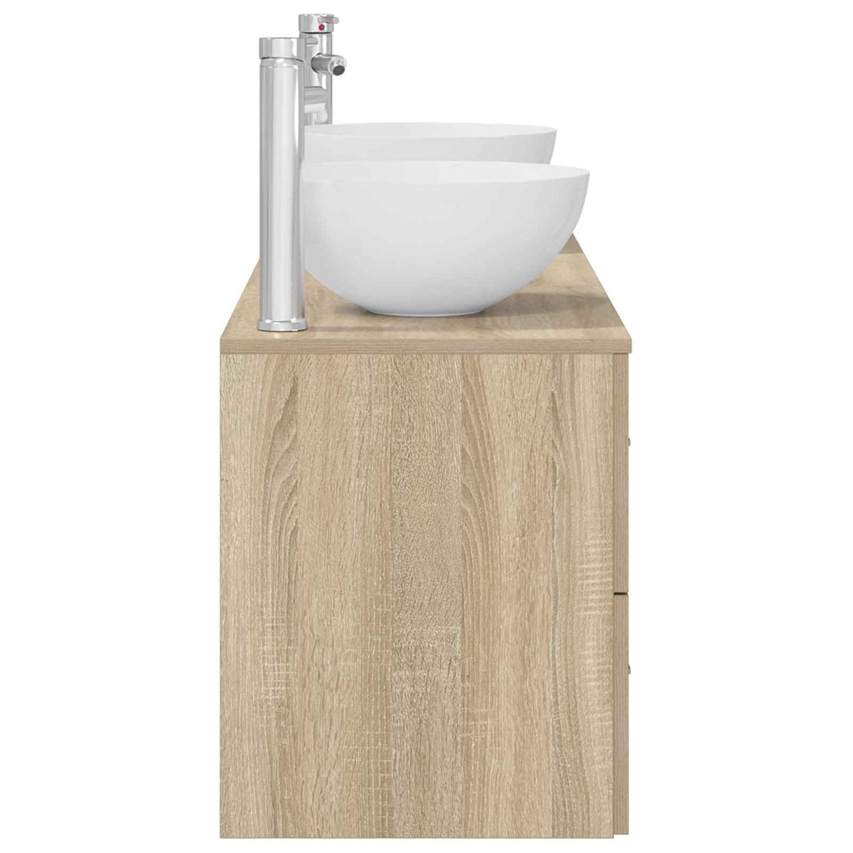 vidaXL Bathroom Cabinet Set 3 pcs Sonoma Oak 129 x 35 x 80 cm 6