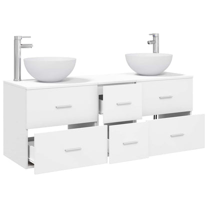 vidaXL Bathroom Cabinet Set 3 pcs White 129 x 41 x 80 cm 3