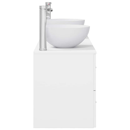 vidaXL Bathroom Cabinet Set 3 pcs White 129 x 41 x 80 cm 6