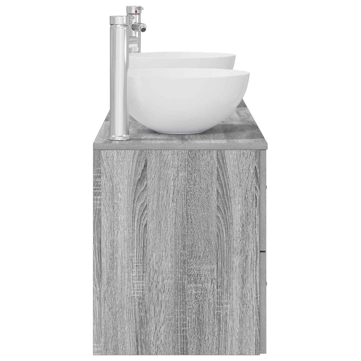 vidaXL Bathroom Cabinet Set 3 pcs Grey Sonoma 129 x 41 x 80 cm 6