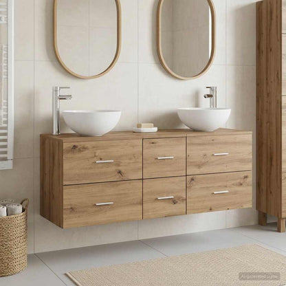 vidaXL Bathroom Cabinet Set 3 pcs 129 x 41 x 80 cm