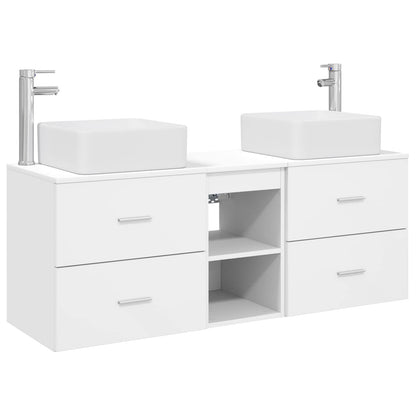 vidaXL Bathroom Cabinet Set 3 pcs White 129 x 41 x 80 cm 2