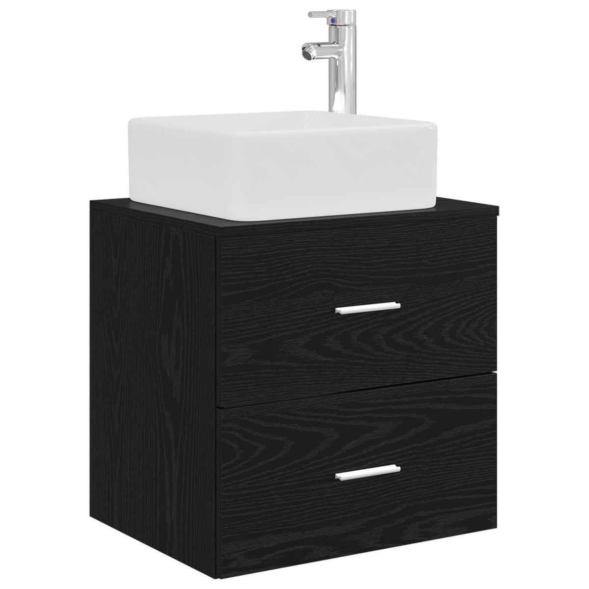 vidaXL Bathroom Cabinet Set 3 pcs Black Oak 129 x 41 x 80 cm 5