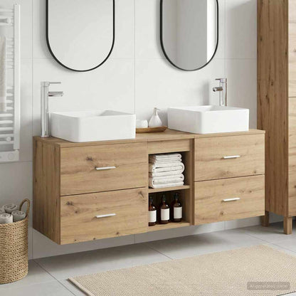 vidaXL Bathroom Cabinet Set 3 pcs Artisan Oak 129 x 41 x 80 cm 1