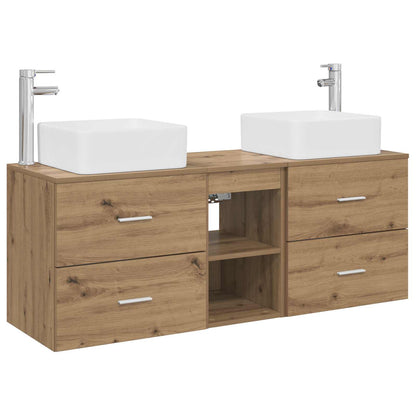 vidaXL Bathroom Cabinet Set 3 pcs Artisan Oak 129 x 41 x 80 cm 2