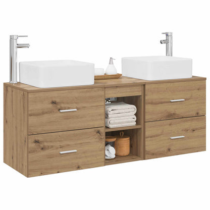 vidaXL Bathroom Cabinet Set 3 pcs Artisan Oak 129 x 41 x 80 cm 3