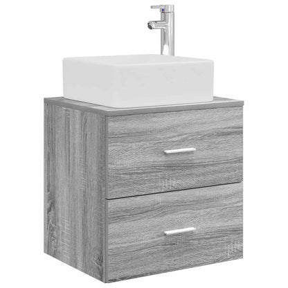 vidaXL Bathroom Cabinet Set 3 pcs Grey Sonoma 129 x 41 x 80 cm 4