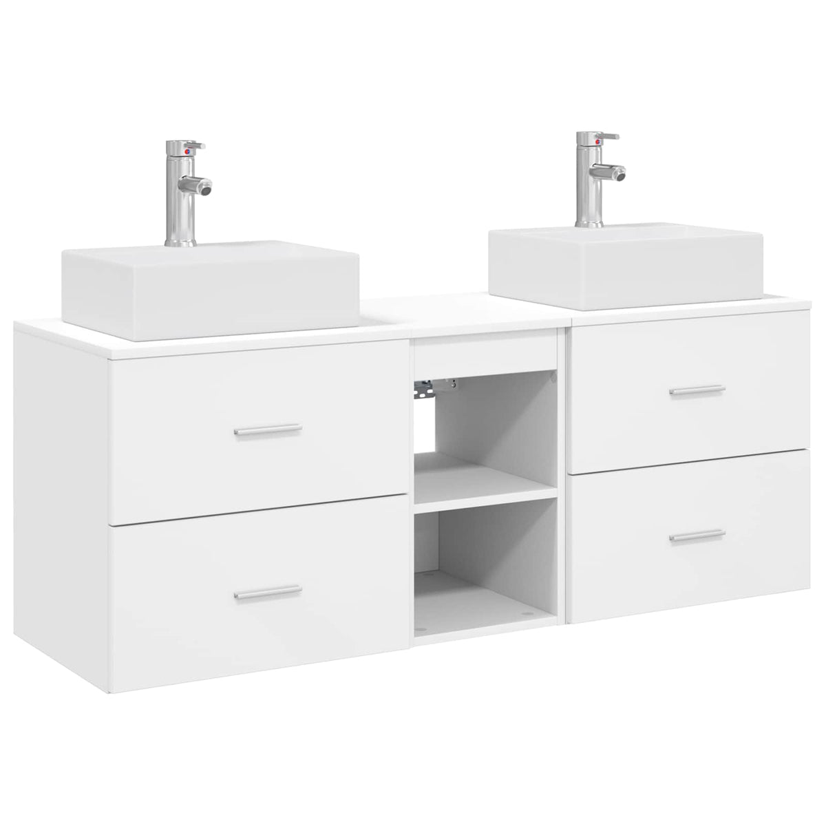 vidaXL Bathroom Cabinet Set 3 pcs White 129 x 41 x 79.5 cm 2