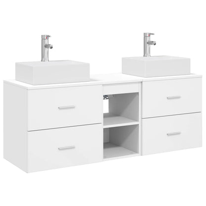 vidaXL Bathroom Cabinet Set 3 pcs White 129 x 41 x 79.5 cm 2
