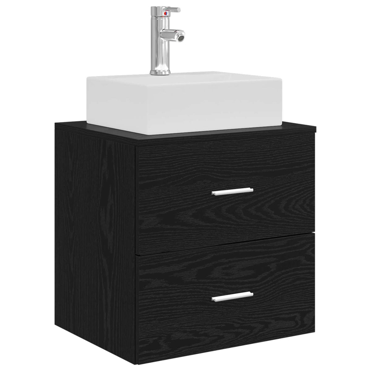 vidaXL Bathroom Cabinet Set 3 pcs Black 129 x 41 x 79.5 cm 5