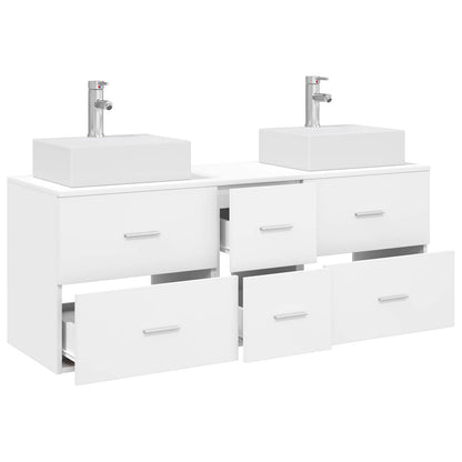 vidaXL Bathroom Cabinet Set 3 pcs White 129 x 41 x 79.5 cm 3