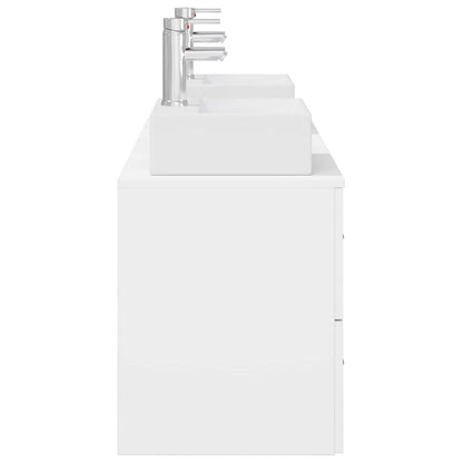 vidaXL Bathroom Cabinet Set 3 pcs White 129 x 41 x 79.5 cm 6