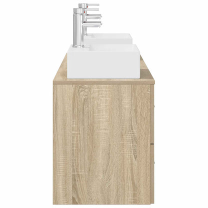 vidaXL Bathroom Cabinet Set 3 pcs Sonoma Oak 129 x 41 x 79.5 cm 6
