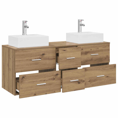 vidaXL Bathroom Cabinet Set 3 pcs Artisan Oak 129 x 41 x 79.5 cm 3