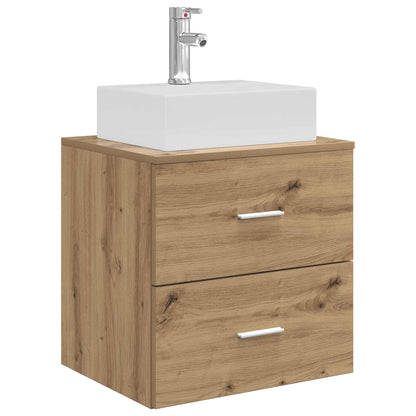vidaXL Bathroom Cabinet Set 3 pcs Artisan Oak 129 x 41 x 79.5 cm 4
