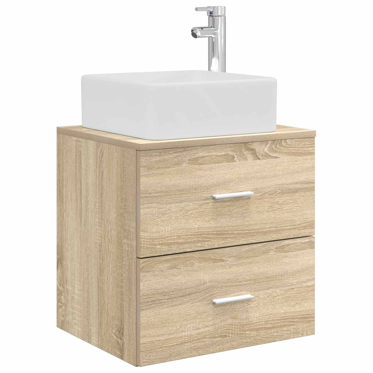 vidaXL Bathroom Cabinet Set 3 pcs Sonoma Oak 136 x 35 x 80 cm 5