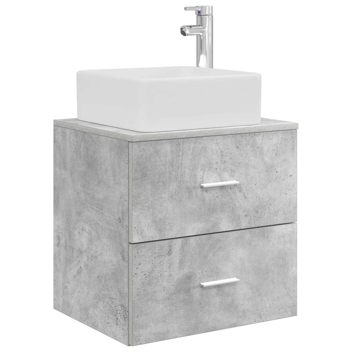 vidaXL Bathroom Cabinet Set 3 pcs Concrete Grey 136 x 35 x 80 cm 5