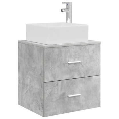 vidaXL Bathroom Cabinet Set 3 pcs Concrete Grey 136 x 35 x 80 cm 5