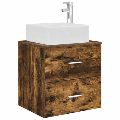 vidaXL Bathroom Cabinet Set 3 pcs Smoked Oak 136 x 35 x 80 cm 5