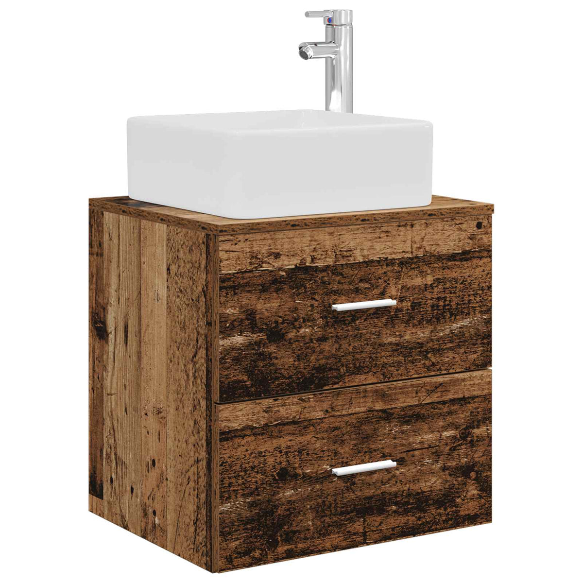 vidaXL Bathroom Cabinet Set 3 pcs Old Wood 136 x 35 x 80 cm 5