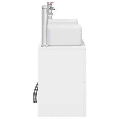 vidaXL Bathroom Cabinet Set 3 pcs White 136 x 35 x 80 cm 6