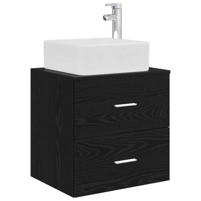 vidaXL Bathroom Cabinet Set 3 pcs Black 136 x 35 x 80 cm 4