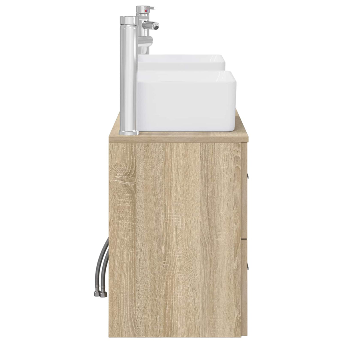 vidaXL Bathroom Cabinet Set 3 pcs Sonoma Oak 136 x 35 x 80 cm 6