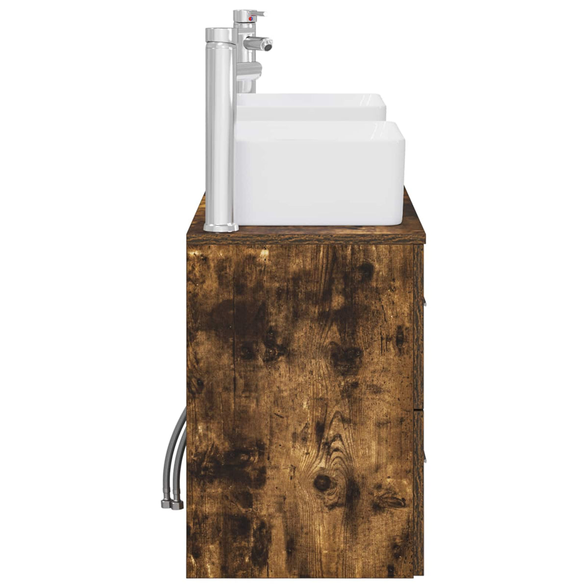 vidaXL Bathroom Cabinet Set 3 pcs Smoked Oak 136 x 35 x 80 cm 6