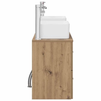 vidaXL Bathroom Cabinet Set 3 pcs Artisan Oak 136 x 35 x 80 cm 6