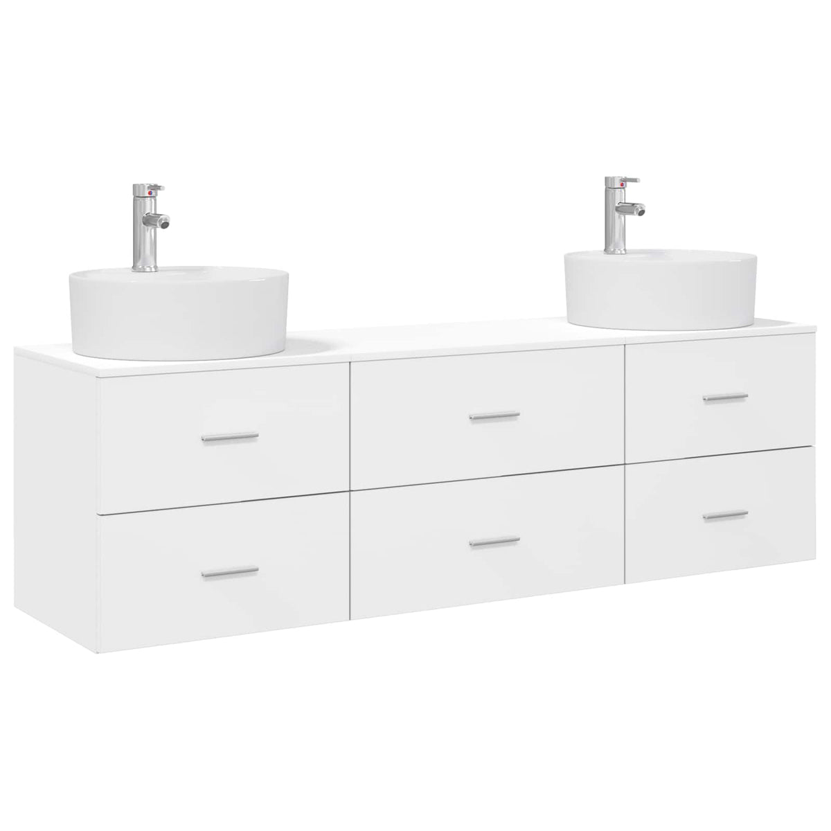 vidaXL Bathroom Cabinet Set 3 pcs White 161.5 x 44.5 x 82 cm 2