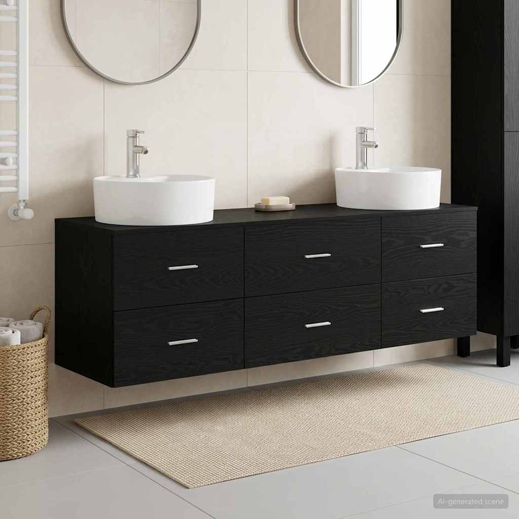 vidaXL Wall-mounted Bathroom Cabinet Set 3 pcs