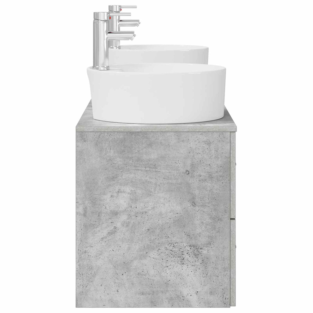 vidaXL Bathroom Cabinet Set 3 pcs Concrete Grey 161 x 44.5 x 76 cm 6