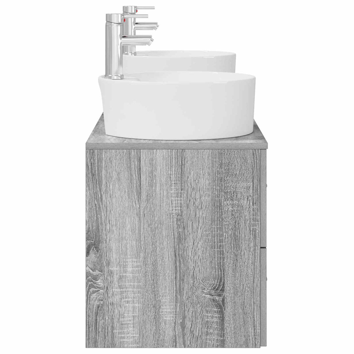 vidaXL Bathroom Cabinet Set 3 pcs Grey Sonoma 161.5 x 44.5 x 82 cm 6