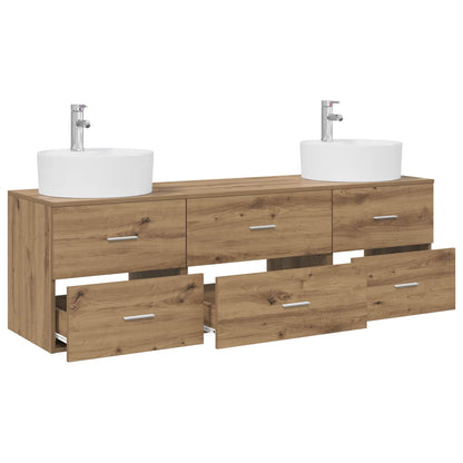 vidaXL Bathroom Cabinet Set 3 pcs Artisan Oak 161.5 x 44.5 x 82 cm 3